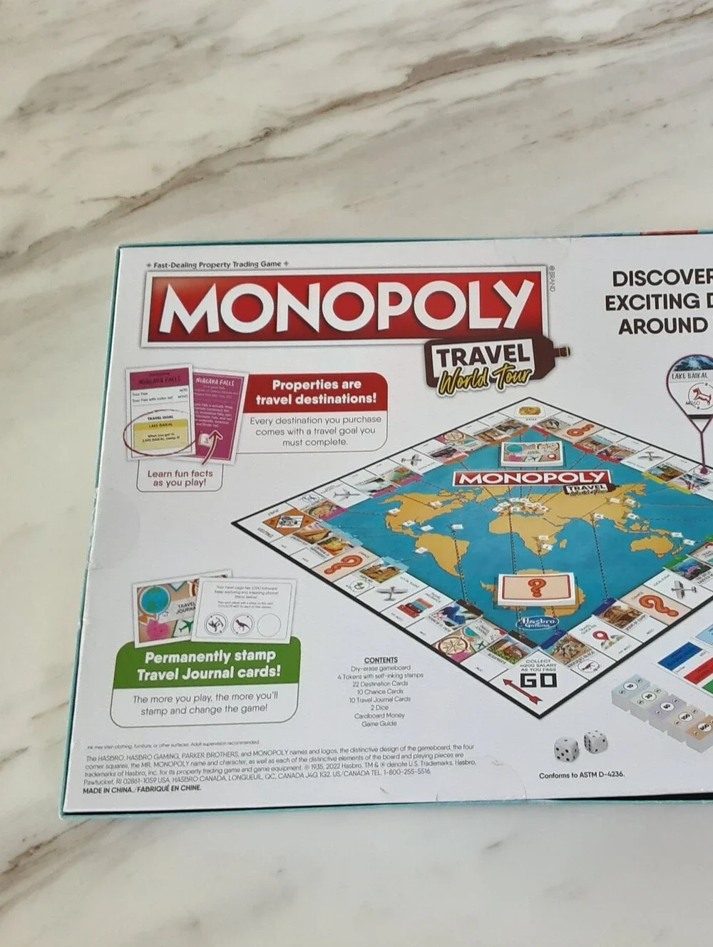 Hasbro MONOPOLY Travel World Tour Board Game